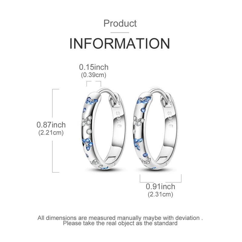 925 sterling silver hoop earrings with night sky gemstones by HSF Marketplace