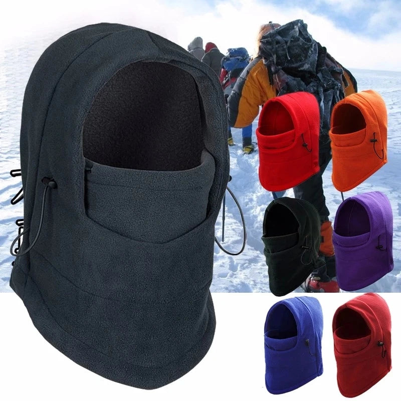 Women's HSF Marketplace winter thermal fleece balaclava hat with face and neck coverage for hiking and biking
