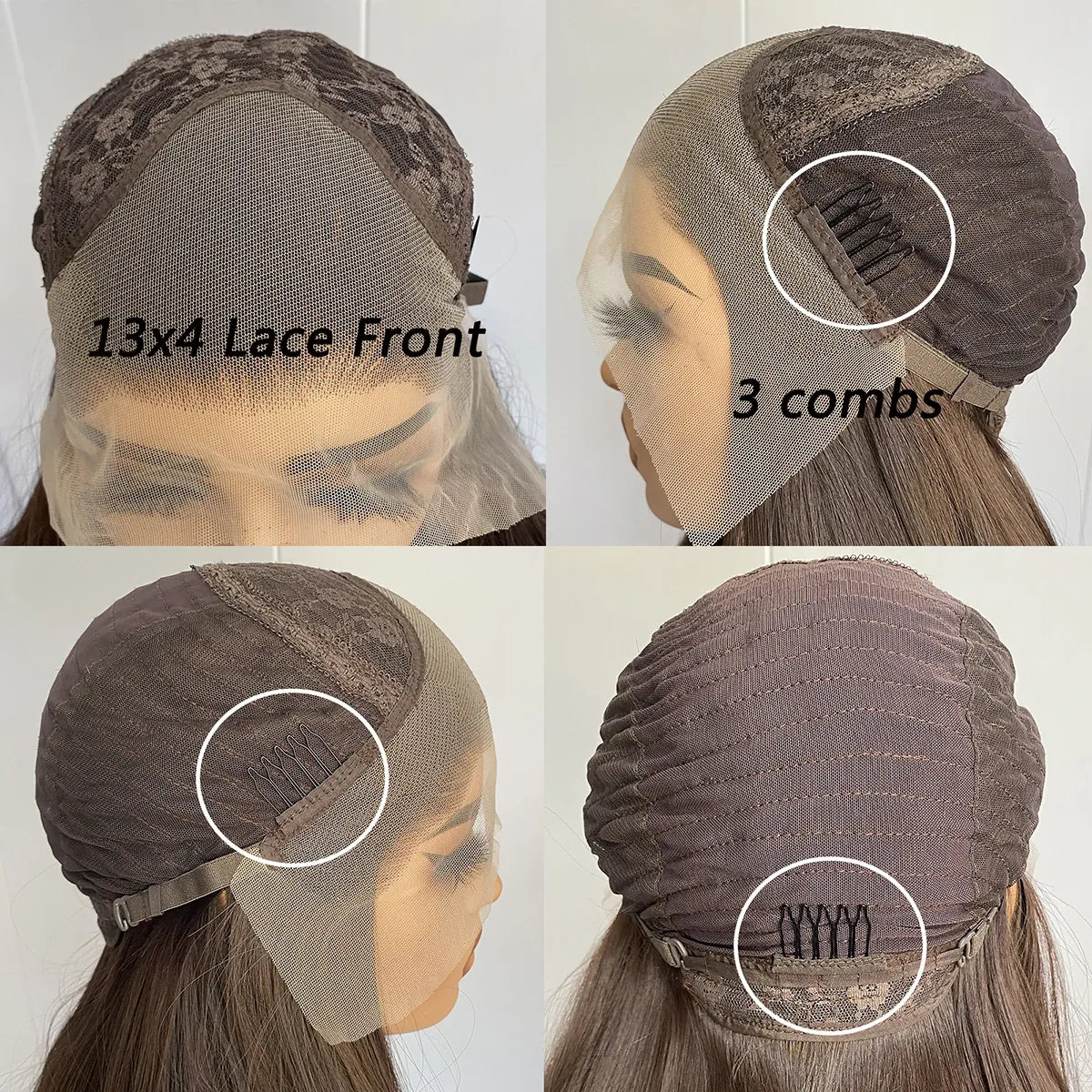 Chocolate Brown Curly Wig 13x4 Lace Front Long Deep Curly Synthetic Hair Heat Resistant Daily Use Natural Hairline Wig for Women