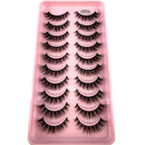 3D faux mink hair false eyelashes, 10 pairs of fluffy lashes by HSF Marketplace