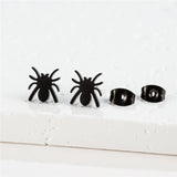 HSF Marketplace small animal T-bar stud earrings featuring dove, leaf, dragonfly, and spider designs