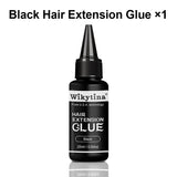 HSF UV light hair extension tool set for easy application, featuring a compact styling device and accessories