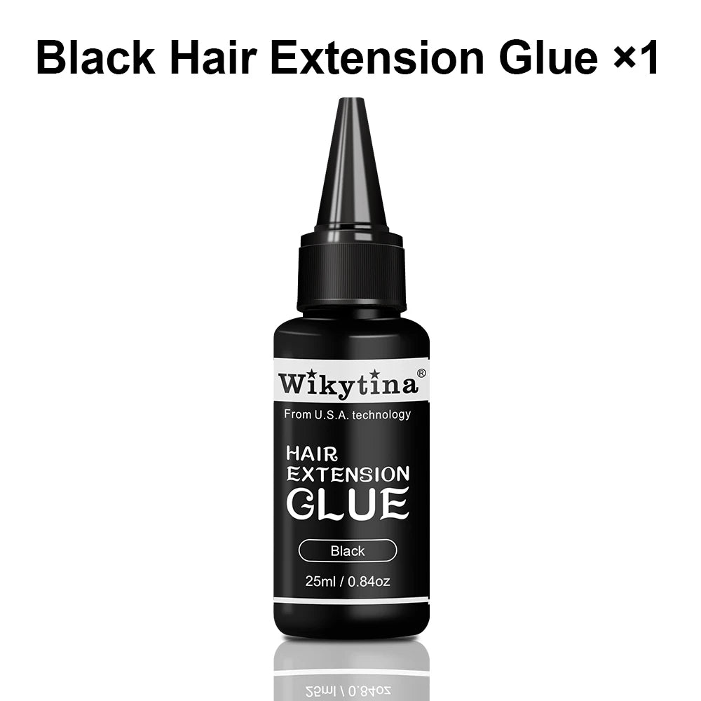 HSF UV light hair extension tool set for easy application, featuring a compact styling device and accessories