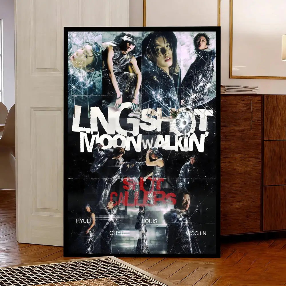 LNGSHOT K-pop poster for stylish wall decor, featuring Korean pop culture design from HSF Marketplace