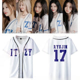 KPOP Korean baseball jersey T-shirt for Yuna and Ryujin fans, HSF Marketplace K-culture merch