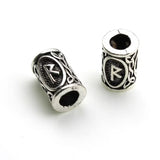 10Pcs/Lot Viking Rune Beads Alloy Tube Spacer Beads Hair Braid Beard Dreadlock Beads Knife Beads Pendant for DIY Jewelry Making