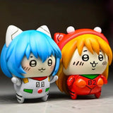 5cm Ayanami Rei Asuka anime action figures with Usagi and Hachiware characters, collectible desktop ornaments