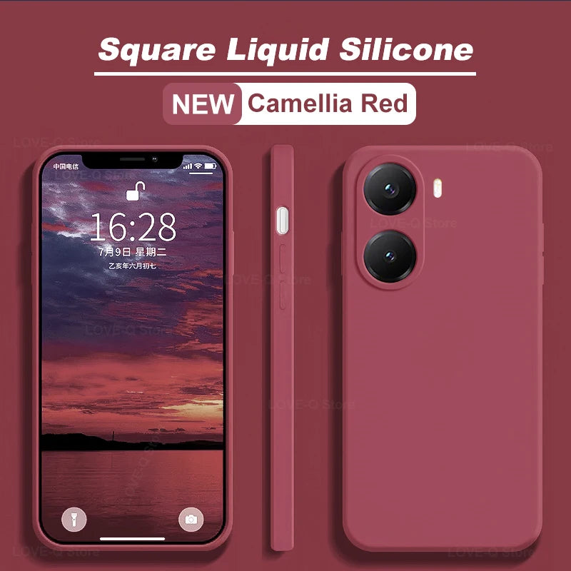 Poco X7 X8 Pro Max liquid silicone shockproof phone case in a sleek protective cover design