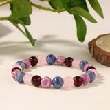 Love Bracelet Multi-color Natural Stone Attracts Good Luck And 8MM Imperial Stone Jewelry, Lapis Lazuli With Beautiful Meaning
