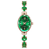 UTHAI V22 Women's Watches Light Luxury Diamond Inlaid Female Watch Waterproof Oval Ladies Fashion Quartz Bracelet Wristwatch