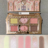 Flower Knows Sweetie Bear Collection 6-color eyeshadow palette with matte and shimmer shades