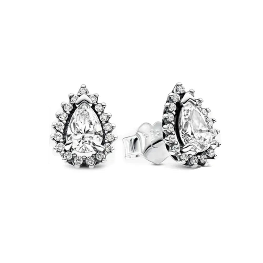 925 silver butterfly heart-shaped square earrings by HSF Marketplace, delicate European women's jewelry gift