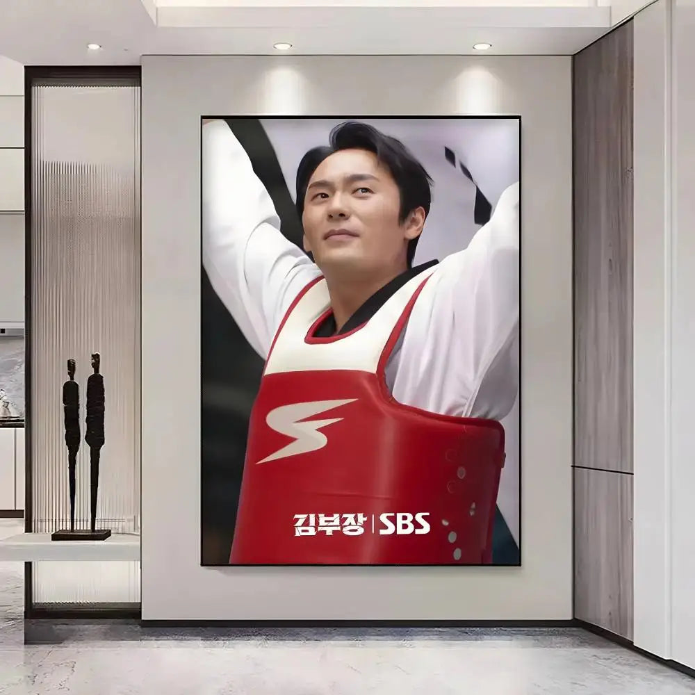 Agent Kim Korean drama painting wall art poster for home decor, K-culture merch by HSF Marketplace