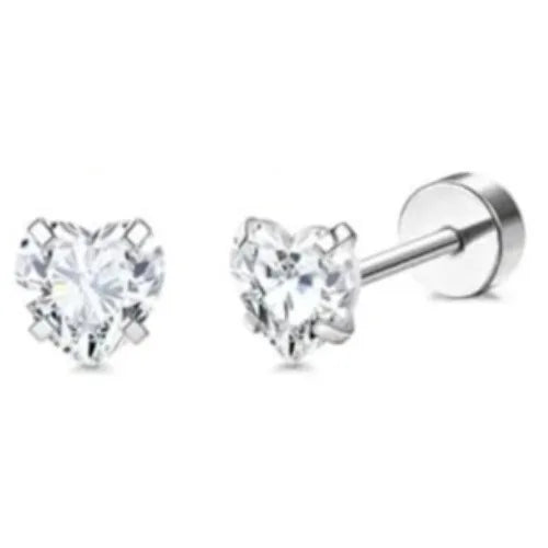 Drperfect 1Pair Flat Back Earrings for Women Surgical Steel Earrings for Sensitive Ears Hoop Stud Cartilage Tragus Piercings