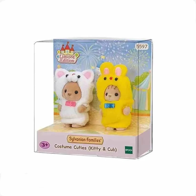 Sylvanian Families Christmas set with robot unicorn attack figures in festive party costumes