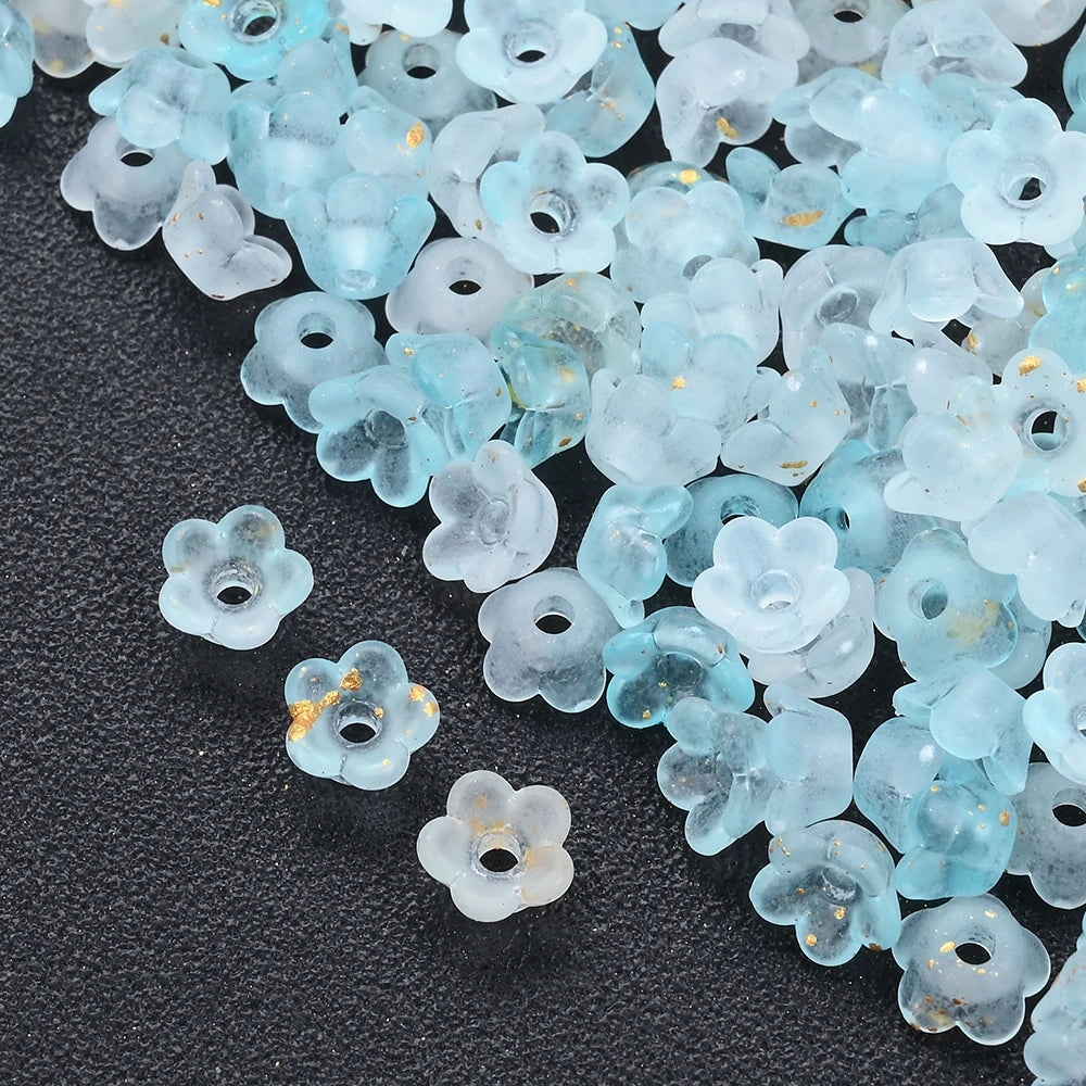 Multicolor Lily of the Valley beads for DIY jewelry making, HSF hair styling tools setup