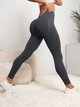 HSF Marketplace women's seamless hip-lifting high-waist sports leggings for yoga and fitness