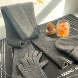 100% pure cashmere winter hat, scarf, and gloves set by HSF Marketplace