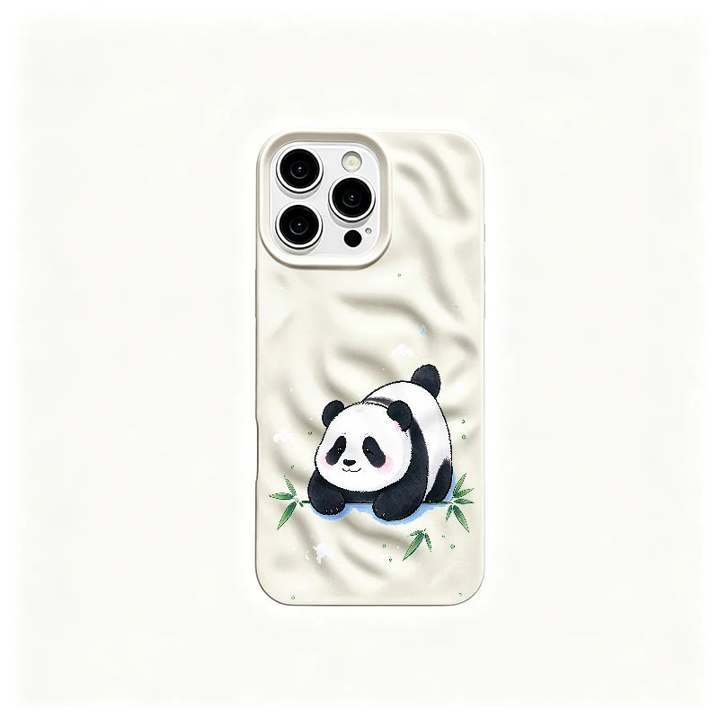 Light Blue Panda Phone Case for iPhone 11 to 18 Series
