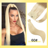Yelo Ponytail Human Hair 14-18" Highlight Ponytail Extensions 100% Real Human Ponytail Hair Extensions 60g/Set For Women
