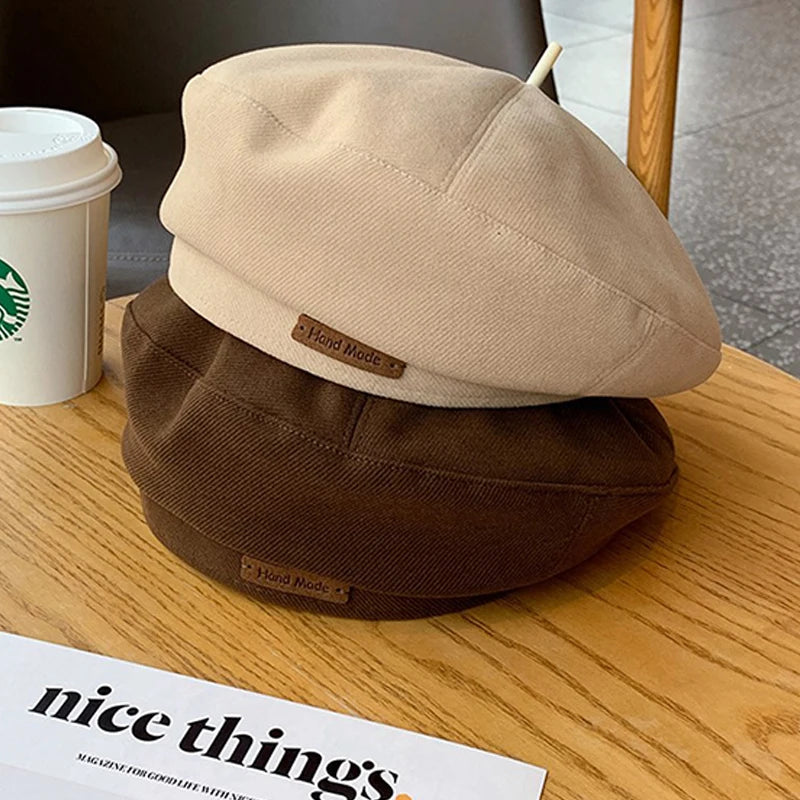 Women's luxurious woolen beret hat in soft autumn and winter style by HSF Marketplace