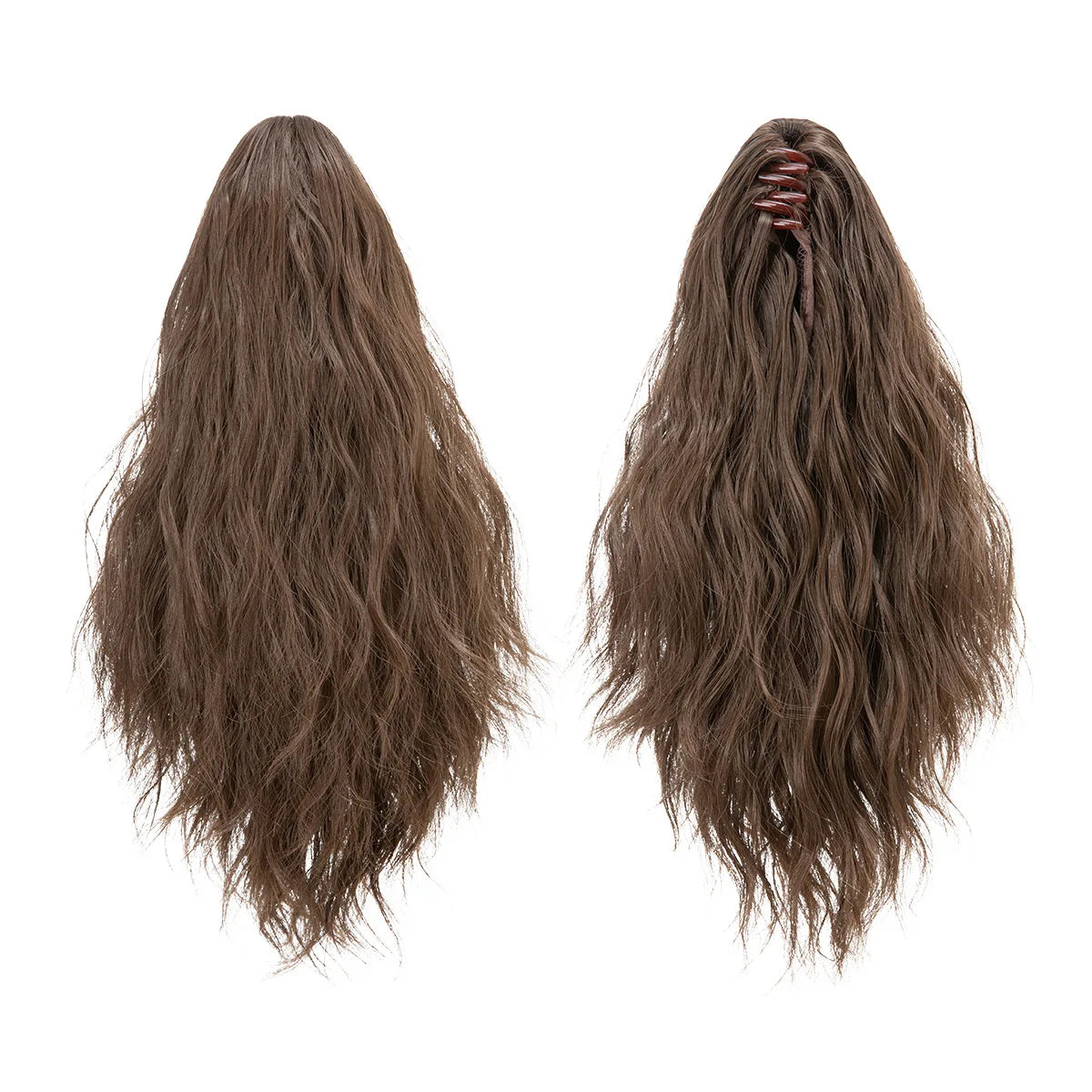 Cute curly clip-in ponytail extension, easy-to-wear hairpiece for everyday styling