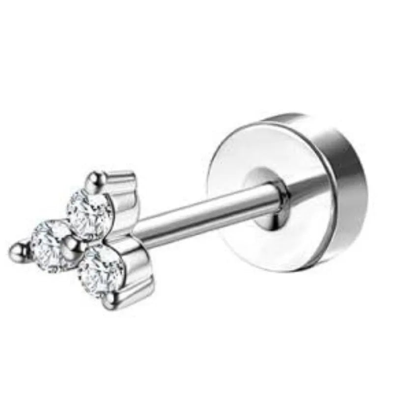 Bobisty surgical stainless steel flat back hoop earrings for sensitive ears, dainty cartilage studs for women