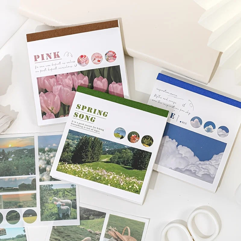 Washi paper stickers for scrapbooking, 40 aesthetic designs by HSF Marketplace