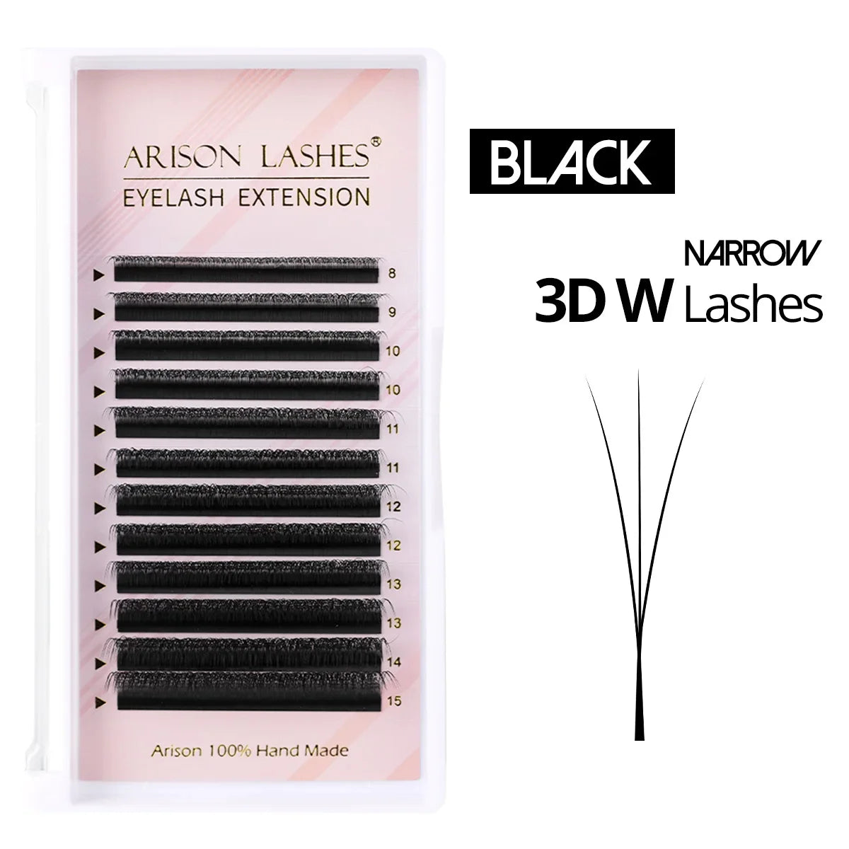 Arison narrow 3D/4D/5D premade false eyelash extension fans by HSF Marketplace