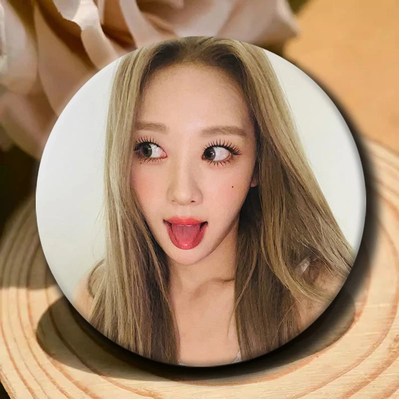 Kpop YVES soft button pins for LOONA fans, cute K-Culture accessories by HSF Marketplace
