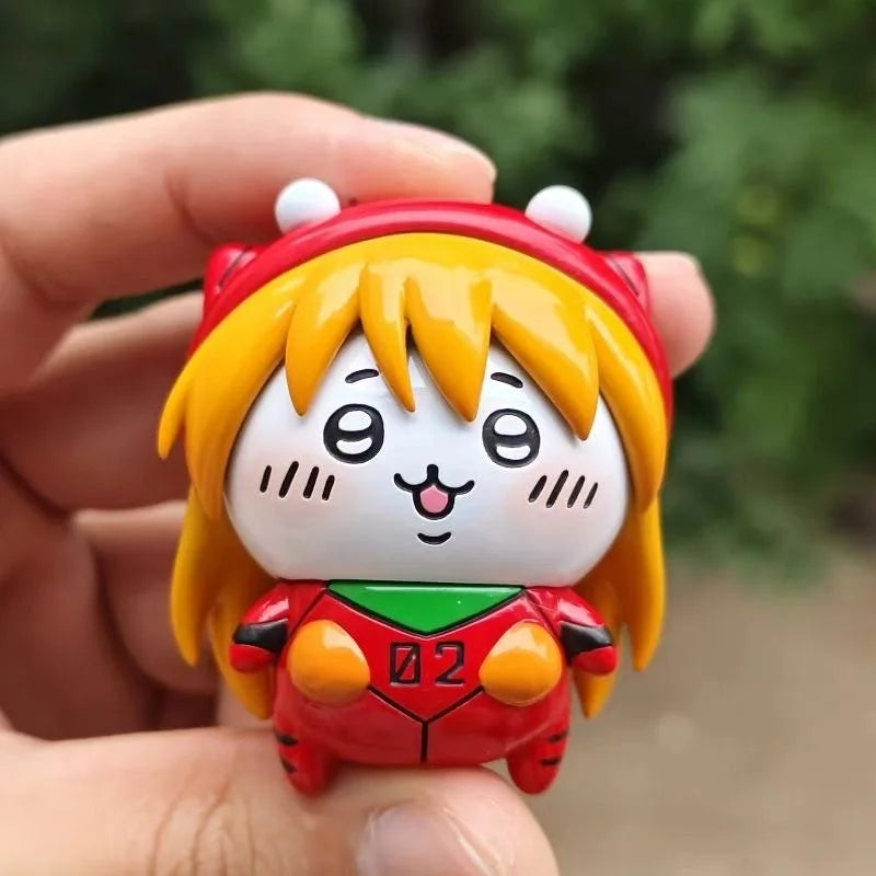 5cm Ayanami Rei and Asuka anime action figures with Usagis Hachiwares, cartoon desktop ornaments from HSF Marketplace