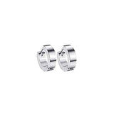 Black stainless steel stud earrings set for men and women, HSF jewelry collection