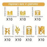 Hair beads and cuffs set for braids, 70-piece metal hair styling accessories by HSF Marketplace