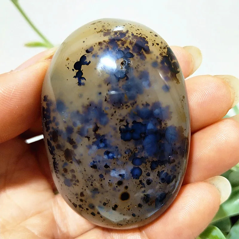Natural Stone Waterplant Plant Small Tree Agate Palm Stone Meditation Spiritual Yoga Cure Feng Shui Crystal Room Ornament