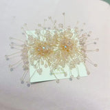 Sparkling snowflake stud earrings with crystal beaded flower design for bridal wedding jewelry by HSF Marketplace