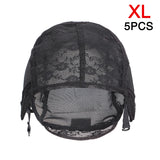Hot Selling 5 Pcs New Fishnet Mesh Wig Cap Stretchable Lace Wig Caps For Making Wigs With Adjustable Straps Bonnet Perruque
