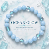 Niche High-grade Aquamarine Bracelet, Mint Sky Blue Beads, Unisex All-match Hand Jewelry