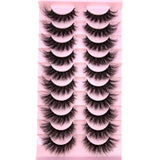 3D faux mink hair false eyelashes, 10 pairs of fluffy HSF Marketplace lashes