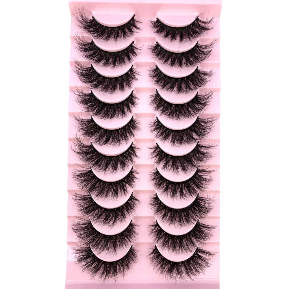 3D faux mink hair false eyelashes, 10 pairs of fluffy HSF Marketplace lashes