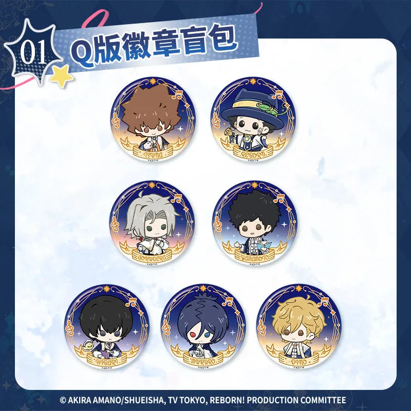 JIKASHE Katekyo Hitman Reborn badge stand plush blind box collectible figure set by HSF Marketplace