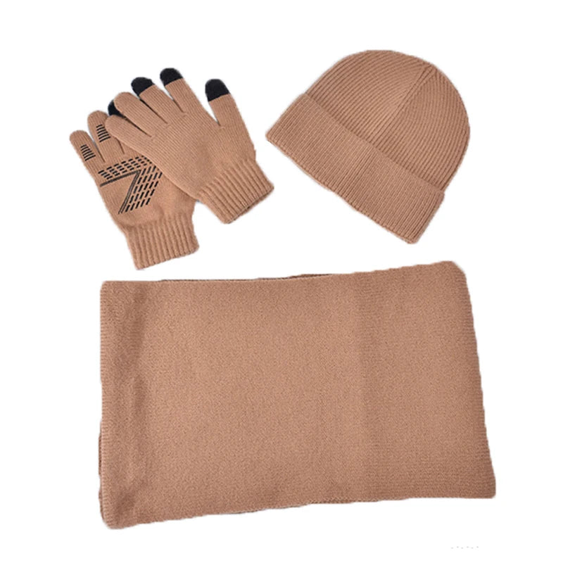 Winter hat, gloves, and scarf set for men and women by HAIRSOFLY SHOP