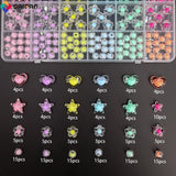 Acrylic star beads kit with 177 colorful pieces for DIY jewelry making and creative hair styling