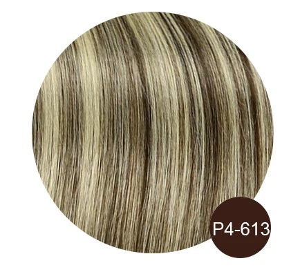 7-piece clip-in 100% human hair extensions, natural straight Remy hair wefts in 12-26 inch lengths