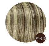 7-piece clip-in 100% human hair extensions, natural straight Remy hair wefts in 12-26 inch lengths