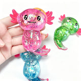 Glitter Maltose Axolotl Squishy Squeeze Toy Cute Fun Anxiety Relief Salamander Slow-rebound Stress Balls Fidgets Toys