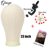 Wig Stand Tripod & Canvas Block Wig Head Adjustable Hairdresser Training Head Stand Set For Wig Display Styling Salon Home Used