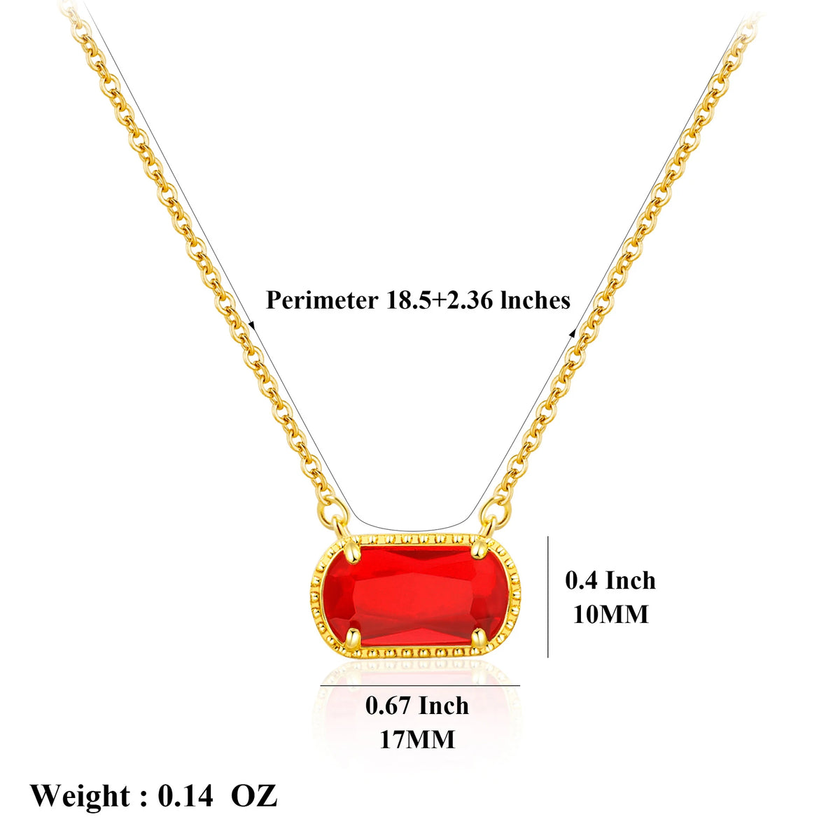 Women's vintage birthstone necklace with stainless steel pendant by HSF Marketplace