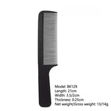 Black carbon double-sided hair cutting comb from HSF Marketplace, heat resistant and antistatic styling tool for professional barbers
