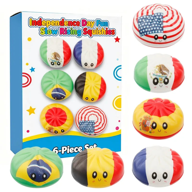 @@@@NEW Soccer Cup Event Souvenir  Styles Country Flag Squishy Toy Soft Squeeze Stress Relief Fidget Toy Football Fans Gifts