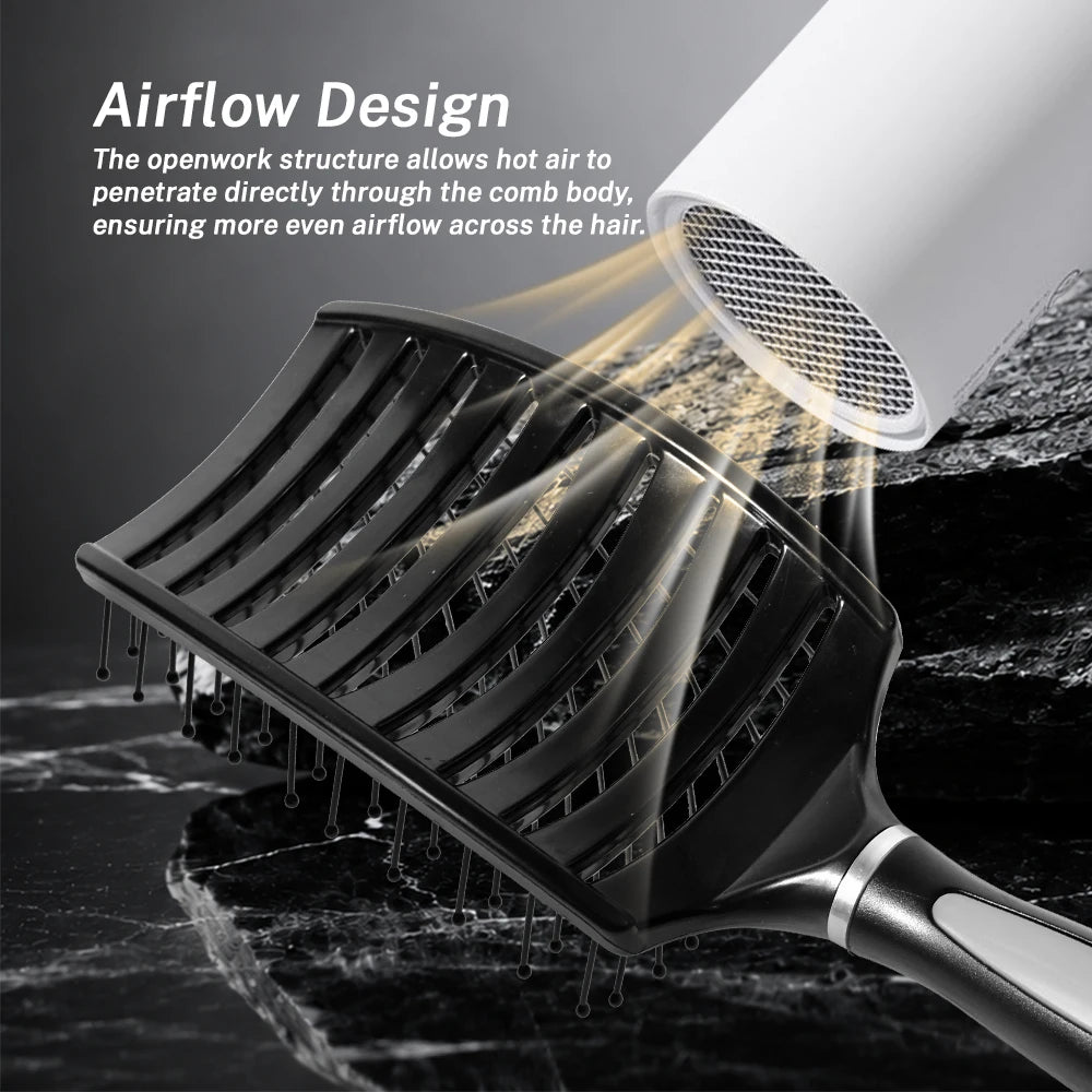 Hair Brush Hair Comb Detangling Hair Brush Bristle&Nylon Women Wet Massage Comb Curly Hairdressing Salon Styling Tools
